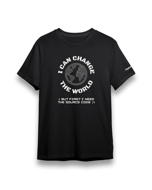 Change the World Round Neck T-shirt - Black